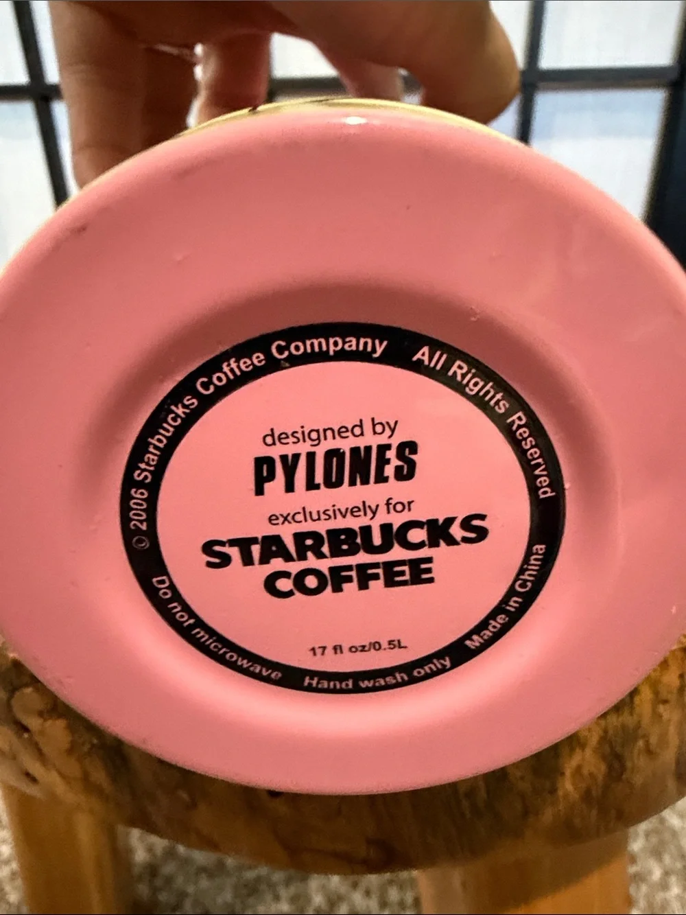 Starbucks Vintage 2006 Pylones Metal Spring Lock Thermos EUC